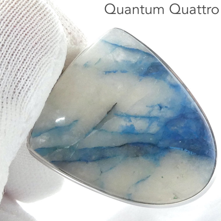 Quantum Quattro Pendant, Shield Cabochon, 925 Sterling Silver