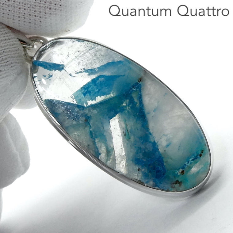 Quantum Quattro Pendant, Oval Cabochon, 925 Sterling Silver