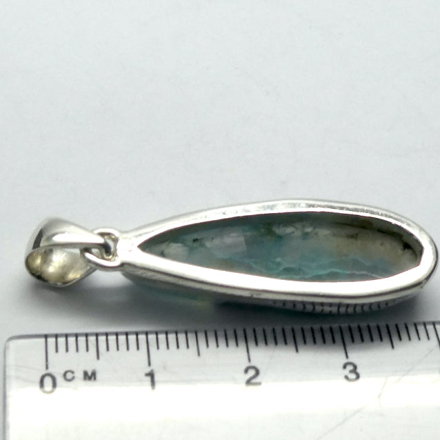 Quantum Quattro Pendant | 925 Sterling Silver | Gem Silica | Dioptase | Malachite | Shattuckite | Evolution | Destiny | Focus | Shamanism | Genuine Gems from Crystal Heart Melbourne Australia since 1986