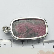 Load image into Gallery viewer,  Rhodonite Pendant | Deep Red Pink with Black Veins | Oblong Cabochon | 925 Sterling Silver |  Simple Bezel | Open Back | Emotionally loving grounded harmony | Genuine Gems from Crystal Heart Melbourne Australia since 1986