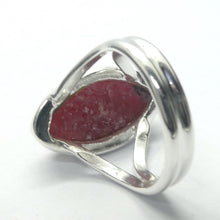 Load image into Gallery viewer, Rhodonite Ring | Deep Red Pink with Black Veins | Marquis Cabochon | US Ring Size 7 | AUS Size N1/2 | 925 Sterling Silver | Bezel set | Open Back | Emotionally loving grounded harmony | Genuine Gems from Crystal Heart Melbourne Australia since 1986