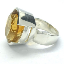 Load image into Gallery viewer, Citrine Ring Faceted Oval | 925 Sterling Silver | Besel Set |  US Size 8.25 | AUS Size Q1/2 | AAA Grade Clarity with some zoning | Abundant Energy Repel Negativity | Engender Confidence | Aries Gemini Leo Libra | Genuine Gems from Crystal Heart Melbourne Australia  since 1986