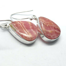 Load image into Gallery viewer, Rhodochrosite Earrings, Teardrop Cabochon, 925 Sterling Silver