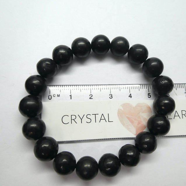 Shungite Bead Stretch Bracelet 8 or 10 mm Beads