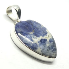 Load image into Gallery viewer, Sodalite Pendant, Heart Cabochon, 925 Sterling Silver