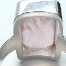 Load image into Gallery viewer, Morganite Ring | Faceted Oblong | Pink Beryl | Good Color &amp;Translucency | 925 Sterling Silver | Besel Set | Comfy Curved Bezel | US Size 8 | AUS Size P1/2 | Divine Love | Libra Stone | Genuine Gems from Crystal Heart Melbourne Australia since 1986