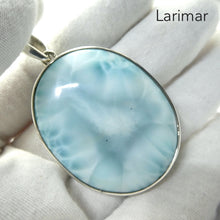 Load image into Gallery viewer, Larimar Pendant, V. Large Oval Cabochon, 925 Sterling Silver