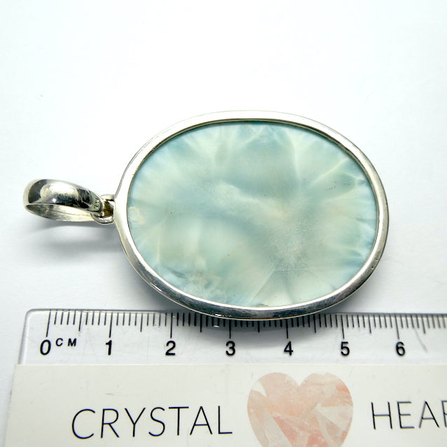 Larimar Pendant, V. Large Oval Cabochon, 925 Sterling Silver