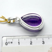 Load image into Gallery viewer, Amethyst Pendant Faceted Teardrop, AAA Grade, 925 Silver (p1)