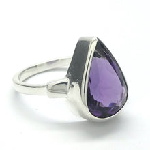 Load image into Gallery viewer, Amethyst Ring, AAA Faceted Teardrop, 925 Sterling Silver