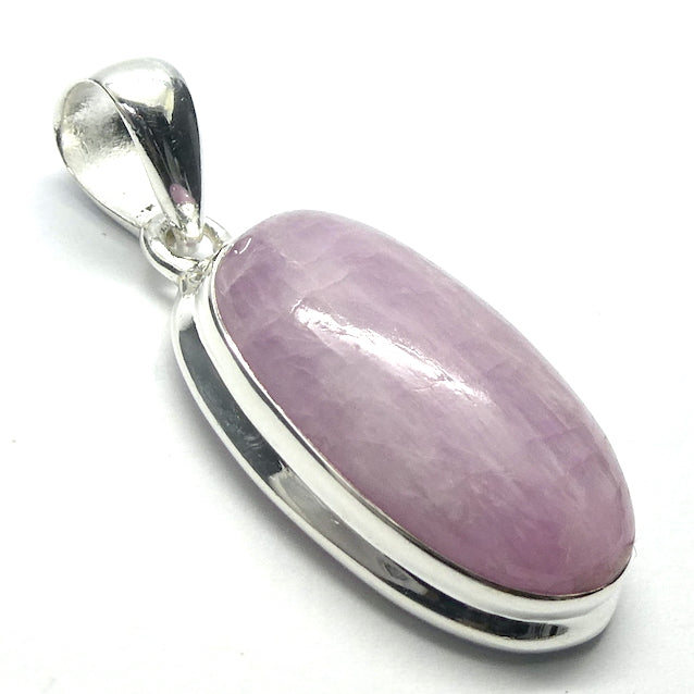 Kunzite Pendant | Oval Cabochon | Good colour Translucency | 925 Sterling Silver | Bezel Set | Wisdom of the Heart | Taurus Scorpio Leo | Genuine Gems from Crystal heart Melbourne Australia since 1986  