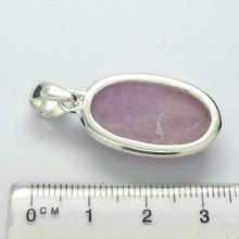 Load image into Gallery viewer, Kunzite Pendant | Oval Cabochon | Good colour Translucency | 925 Sterling Silver | Bezel Set | Wisdom of the Heart | Taurus Scorpio Leo | Genuine Gems from Crystal heart Melbourne Australia since 1986  