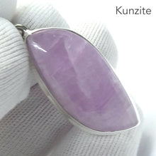 Load image into Gallery viewer, Kunzite Pendant  Freeform Cabochon | Good colour Translucency | 925 Sterling Silver | Bezel Set | Wisdom of the Heart | Taurus Scorpio Leo | Genuine Gems from Crystal heart Melbourne Australia since 1986  