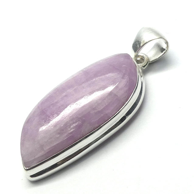 Kunzite Pendant  Freeform Cabochon | Good colour Translucency | 925 Sterling Silver | Bezel Set | Wisdom of the Heart | Taurus Scorpio Leo | Genuine Gems from Crystal heart Melbourne Australia since 1986  