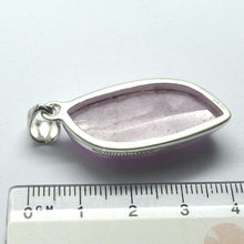 Load image into Gallery viewer, Kunzite Pendant  Freeform Cabochon | Good colour Translucency | 925 Sterling Silver | Bezel Set | Wisdom of the Heart | Taurus Scorpio Leo | Genuine Gems from Crystal heart Melbourne Australia since 1986  