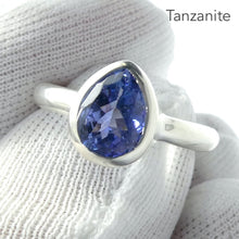 Load image into Gallery viewer, Tanzanite Ring | Faceted Teardrop | AA Flawless | 925 sterling Silver | US Size 7.75 | AUS Size P | Smooth the Path | Achieve your highest potential with Joyl | Transform |  | Genuine Gems from Crystal Heart Melbourne Australia since 1986 | Mt Kilimanjaro 