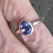 Load image into Gallery viewer, Tanzanite Ring | Faceted Teardrop | AA Flawless | 925 sterling Silver | US Size 7.75 | AUS Size P | Smooth the Path | Achieve your highest potential with Joyl | Transform |  | Genuine Gems from Crystal Heart Melbourne Australia since 1986 | Mt Kilimanjaro 