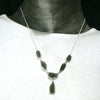 Moldavite Necklace | 6 nice Moldavite nuggets | Natural Freeform Shapes | 925 Sterling Silver | Inspiration | Energy | Intense personal transformation | Genuine Gems from Crystal Heart Australia since 1986