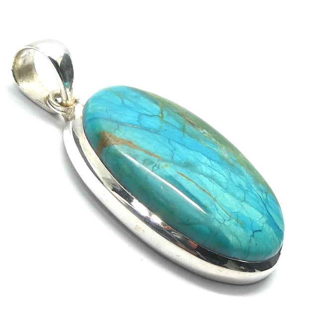 Peruvian Opalina Pendant | Oval Cabochon | 925 Sterling Silver Setting | Uplift and protect the Heart | Connect Heaven and Earth | Peaceful Power | Spiritual Silence  Creativity | Expression | Genuine Gems from Crystal Heart Melbourne Australia since 1986