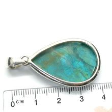 Load image into Gallery viewer, Peruvian Opalina Pendant | Teardrop Cabochon | 925 Sterling Silver Setting | Uplift and protect the Heart | Connect Heaven and Earth | Peaceful Power | Spiritual Silence  Creativity | Expression | Genuine Gems from Crystal Heart Melbourne Australia since 1986