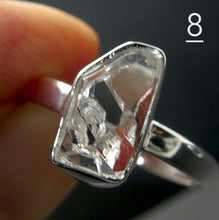 Load image into Gallery viewer, Herkimer Diamond Ring | 925 Sterling Silver | Herkimer County NY State | Bezel Set | Open Back | US Size 6 | 7 | 8 | 9 | Genuine Gems from Crystal Heart Melbourne Australia since 1986