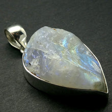 Load image into Gallery viewer, Moonstone Pendant, Raw Unpolished Tear, 925 Sterling Silver r5