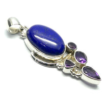 Load image into Gallery viewer, Lapis Lazuli and Amethyst Pendant | 925 Sterling Silver | Deep meditation and self knowledge | Silent Mind | Genuine Gems from Crystal Heart Melbourne Australia since 1986