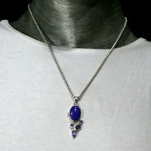 Load image into Gallery viewer, Lapis Lazuli and Amethyst Pendant | 925 Sterling Silver | Deep meditation and self knowledge | Silent Mind | Genuine Gems from Crystal Heart Melbourne Australia since 1986