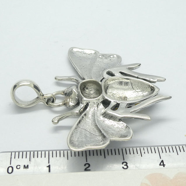 Bee Jewelry  Pendant | 925 Sterling silver with Black and Gold Enamel | Pendant | Creativity fertility Goddess wisdom power | Melissa | Merovingian | Crystal Heart Melbourne Australia since 1986