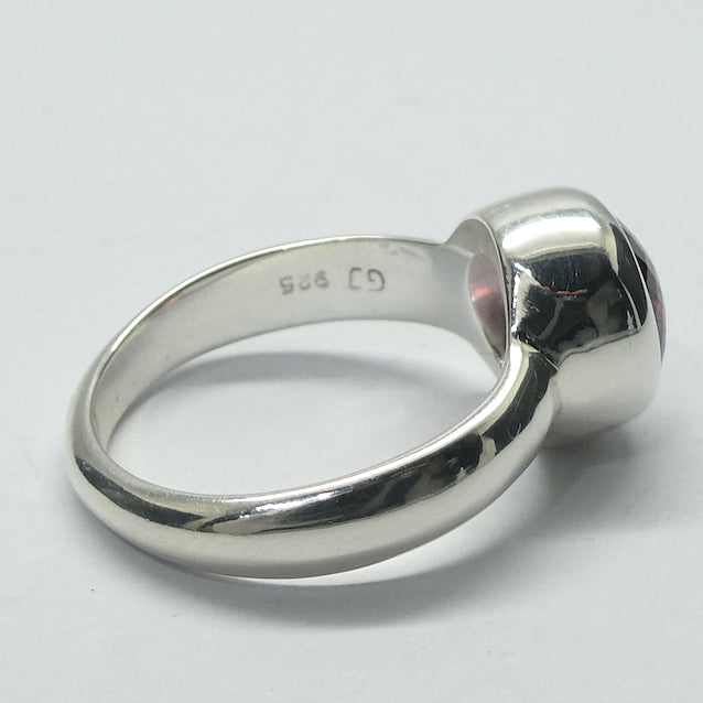 Rhodolite Garnet Ring | Faceted Round |  925 Sterling Silver | US Size 7 | AUS  Size N1/2 | Energising, Warm, Centering  | Emotional Uplift | Genuine Gems from Crystal Heart Melbourne Australia since 1986