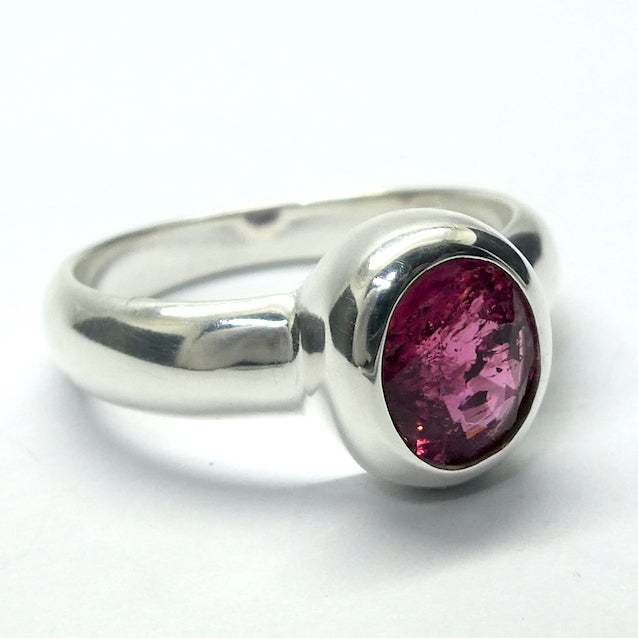 Rhodolite Garnet Ring | Faceted Oval |  925 Sterling Silver | Rich Pink Red | US Size 8 | AUS  Size P1/2 | Energising, Warm, Centering  | Emotional Uplift | Genuine Gems from Crystal Heart Melbourne Australia since 1986
