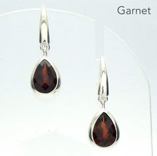 Load image into Gallery viewer, Garnet Earrings | Magnificent Flawless Teardrops | Chequerboard Cut |  925 Sterling Silver | Energising, Warm, Centering  | Genuine Gems from Crystal Heart Melbourne Australia since 1986