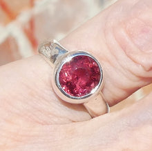 Load image into Gallery viewer, Rhodolite Garnet Ring | Faceted Round |  925 Sterling Silver | US Size 7 | AUS  Size N1/2 | Energising, Warm, Centering  | Emotional Uplift | Genuine Gems from Crystal Heart Melbourne Australia since 1986