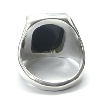 Load image into Gallery viewer, Black Onyx Ring, Oblong Cabochon, 925 Sterling Silver, Size 9.5 (r8)