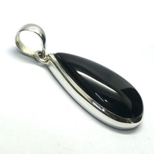 Load image into Gallery viewer, Black Onyx Gemstone | Teardrop Cabochon | Simple Bezel Setting | Open Back | 925 Sterling Silver | Protection and confidence | Genuine Gems from Crystal Heart Melbourne Australia since 1986