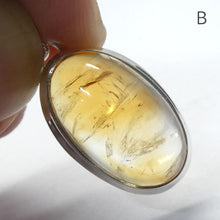 Load image into Gallery viewer, Citrine Pendant | Oval Cabochon | 925 Sterling Silver | Abundant Energy | Repel Negativity | Positive Healing Energy | Aries Gemini Leo Libra | Genuine Gems from Crystal Heart Melbourne Australia  since 1986
