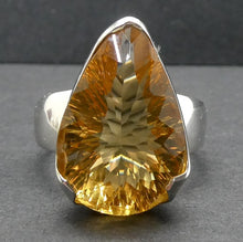 Load image into Gallery viewer, Citrine Ring | Faceted Teardrop | 925 Sterling Silver | Besel Set |  US Size 9 | AUS Size R1/2 | Natural Unheated stones, flawless, constant colour  | Abundant Energy Repel Negativity | Engender Confidence | Aries Gemini Leo Libra | Genuine Gems from Crystal Heart Melbourne Australia  since 1986