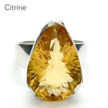 Load image into Gallery viewer, Citrine Ring | Faceted Teardrop | 925 Sterling Silver | Besel Set |  US Size 9 | AUS Size R1/2 | Natural Unheated stones, flawless, constant colour  | Abundant Energy Repel Negativity | Engender Confidence | Aries Gemini Leo Libra | Genuine Gems from Crystal Heart Melbourne Australia  since 1986