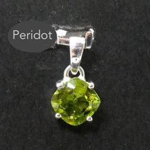 Load image into Gallery viewer, Peridot Pendant | Dainty Faceted Diamond | 925 Sterling Silver|  Claw Set | Open Back | Overcome nervous tension | Joyful Heart | Genuine gems from Crystal Heart Melbourne Australia since 1986