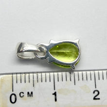 Load image into Gallery viewer, Peridot Pendant | Dainty Faceted teardrop | 925 Sterling Silver|  Claw Set | Open Back | Overcome nervous tension | Joyful Heart | Genuine gems from Crystal Heart Melbourne Australia since 1986