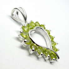 Load image into Gallery viewer, Peridot Pendant | 15 Faceted Rounds of Peroidt in a Heart | 925 Sterling Silver|  Claw Set | Open Back | Overcome nervous tension | Joyful Heart | Genuine gems from Crystal Heart Melbourne Australia since 1986