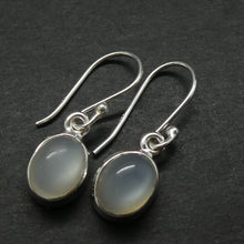 Load image into Gallery viewer, Moonstone Hook Earrings | Cabochon Ovals | 925 Sterling Silver | Stepped Bezel Setting | Genuine Gems from Crystal Heart Melbourne Australia since 1986