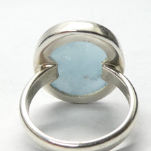 Load image into Gallery viewer, Aquamarine Ring | Oval Cabochon | 925 Sterling Silver | US Size 5| AUS Size J1/2 | Genuine Gems from Crystal Heart Melbourne Australia since 1986