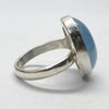 Aquamarine Ring | Oval Cabochon | 925 Sterling Silver | US Size 5| AUS Size J1/2 | Genuine Gems from Crystal Heart Melbourne Australia since 1986