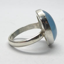 Load image into Gallery viewer, Aquamarine Ring | Oval Cabochon | 925 Sterling Silver | US Size 5| AUS Size J1/2 | Genuine Gems from Crystal Heart Melbourne Australia since 1986