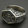 Silver Pentacle  Ring | Moon Phases | Celtic | Talisman | 925 Sterling Silver | Wisdom and Protection & Harmony | Crystal Heart Melbourne Australia since 1986