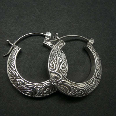 Sterling Silver Hoop Earrings | Genuine Gems from Crystal Heart Melbourne Australia since 1986