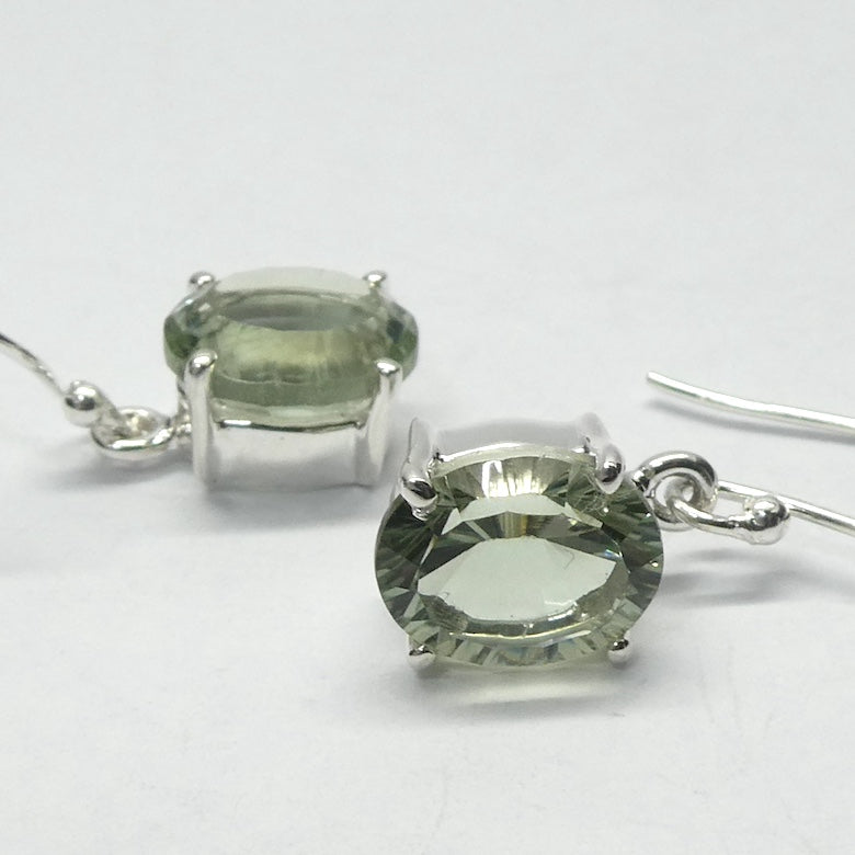 Prasiolite earrings sterling silver hotsell