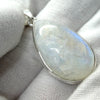 Natural Rainbow Moonstone Pendant | Large Teardrop Cabochon | 925 Sterling Silver | Strong Blue Flash | Emotional Liberation | Genuine Gems from Crystal Heart Melbourne Australia 1986