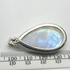 Natural Rainbow Moonstone Pendant | Large Teardrop Cabochon | 925 Sterling Silver | Strong Blue Flash | Emotional Liberation | Genuine Gems from Crystal Heart Melbourne Australia 1986